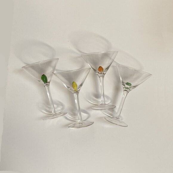 Martini Glasses by Potpourri Designs, Set of 8, Vintage, Handmade - Picture 2 of 9